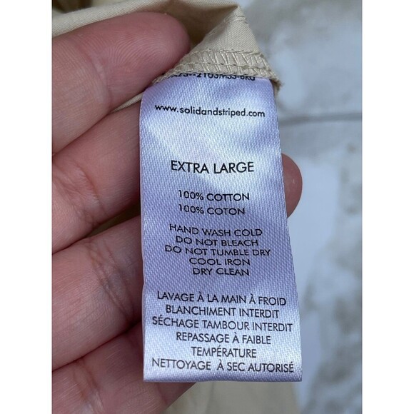 Solid & striped tan boyfriend size XL tan long sleeve shirt - Picture 7 of 11